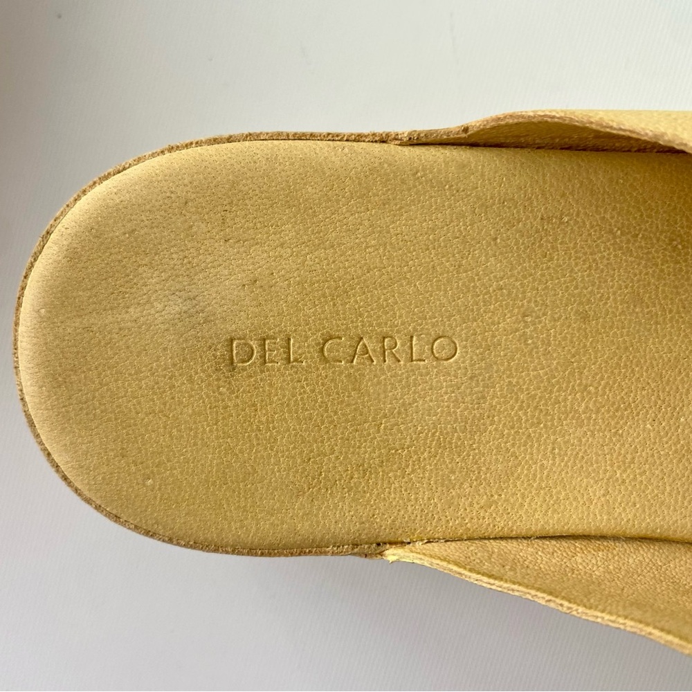 Del Carlo 100% genuine yellow leather platform sandals. 💛 - Picture 4 of 7
